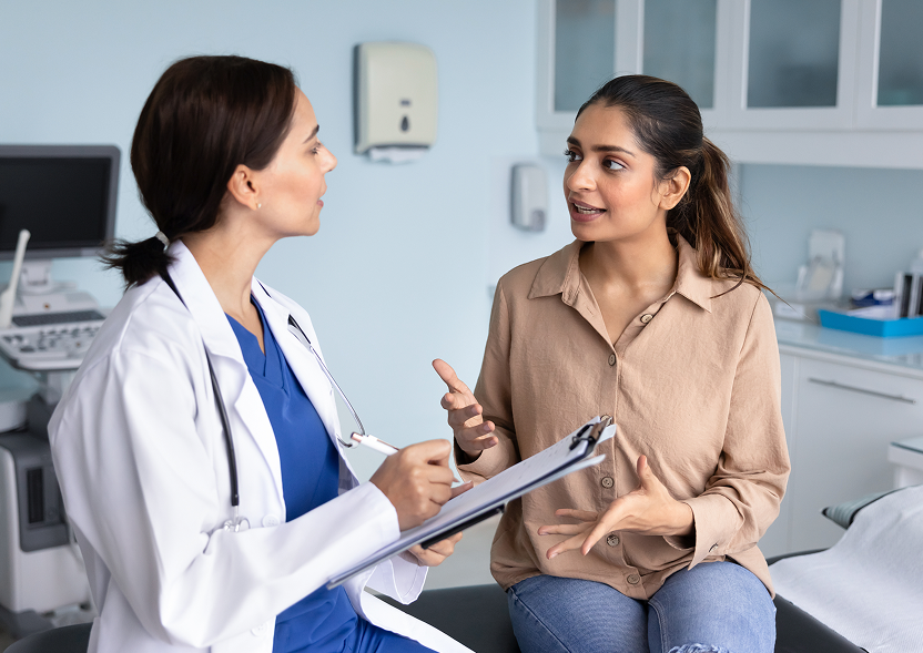 Patient and doctor discussing PAH treatment options