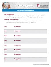 PAH symptom tracker journal