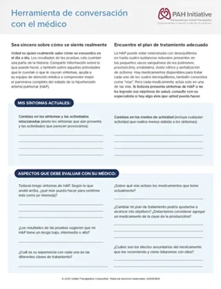 Guia de conversacion con el medico sobre la HAP
