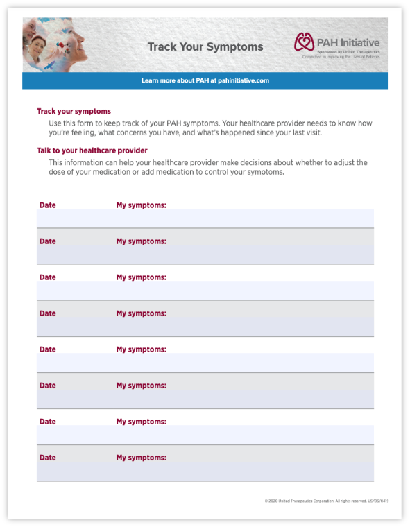 PAH Symptom Journal
